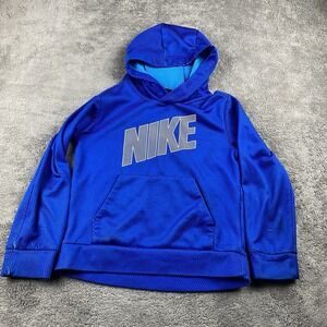 Nike Sweater Hoodie Youth Size 7/L‎ Blue Dri-Fit